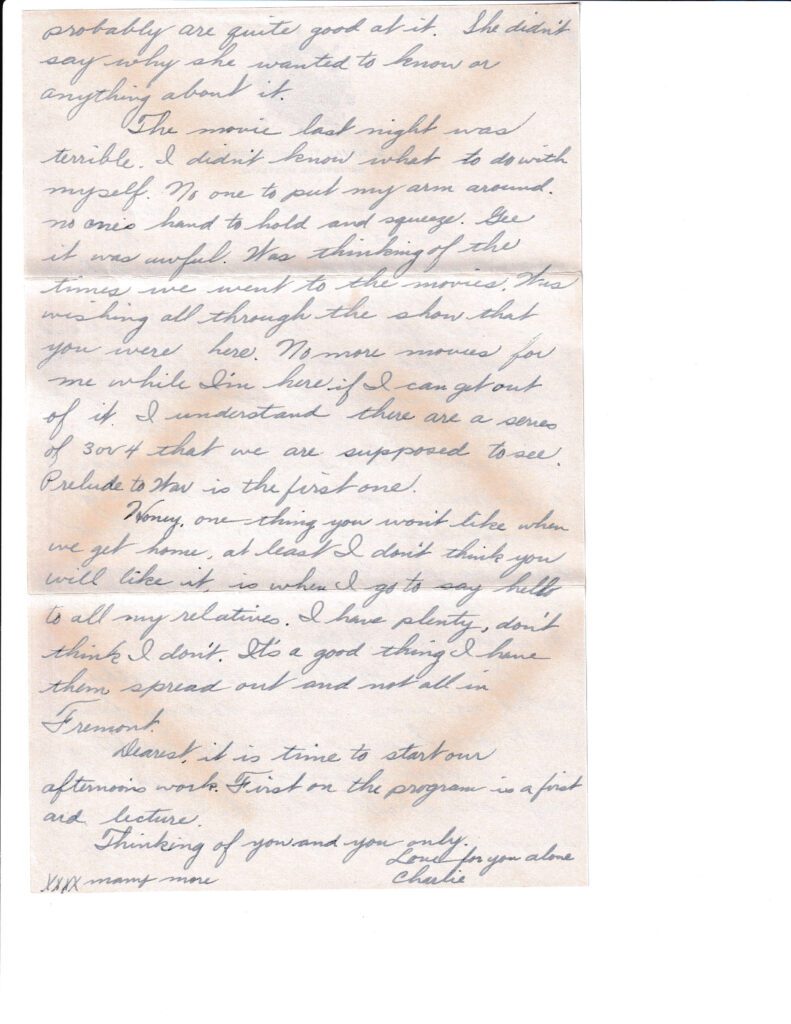 Old handwritten letter with cursive script and stains.