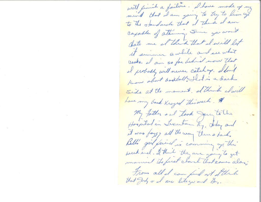 Handwritten letter with cursive writing on lined paper.