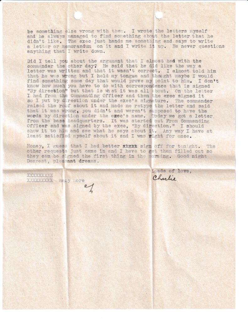 Typed letter from 1958 detailing a personal story and request.
