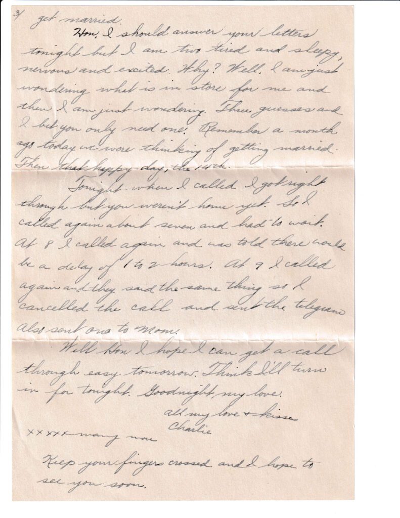 Handwritten vintage letter on aged paper with cursive script.