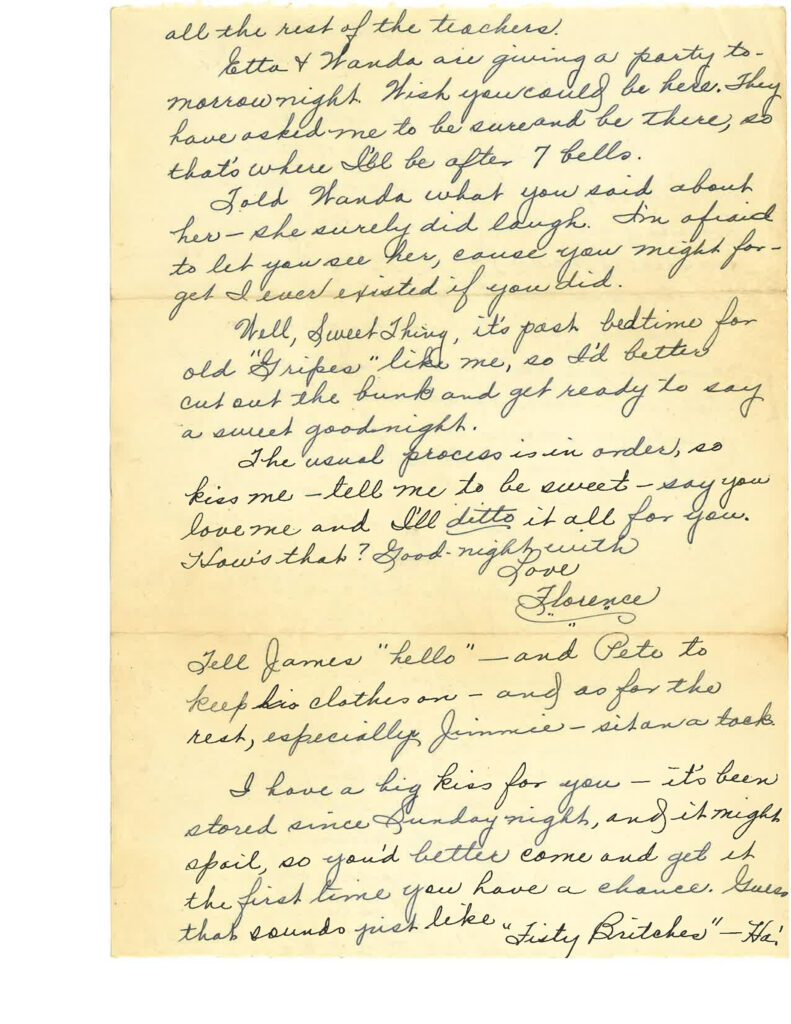 Handwritten letter with cursive script on lined paper.