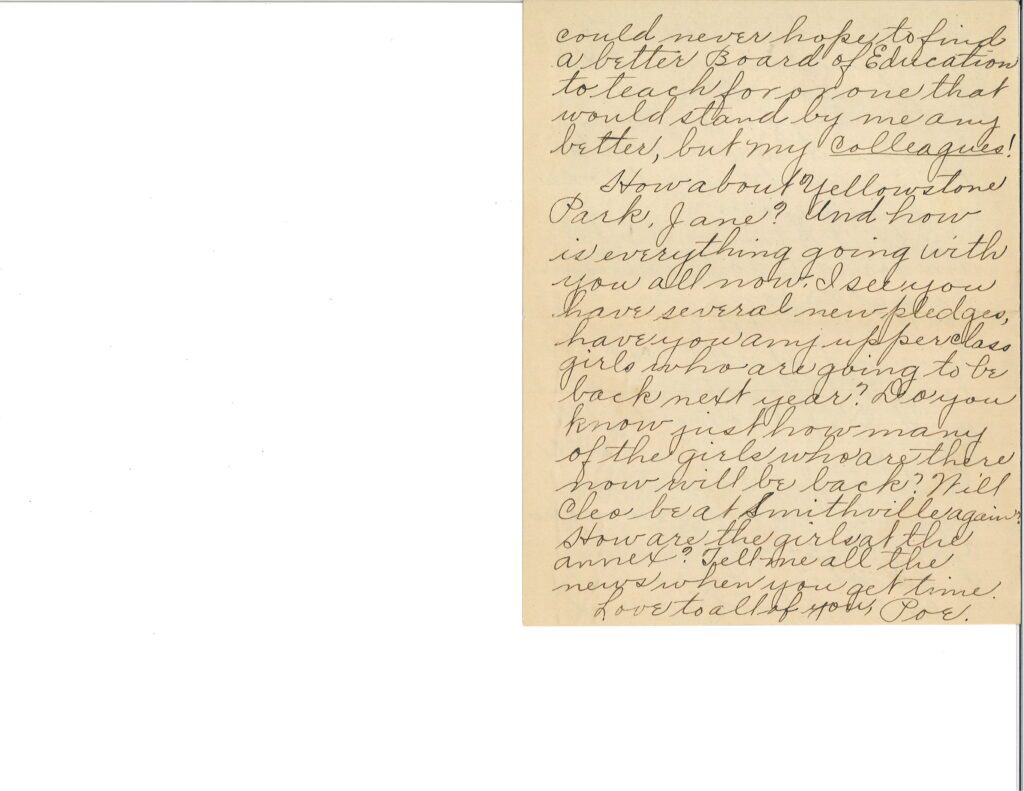 A close-up of old handwritten cursive text on yellowed paper.
