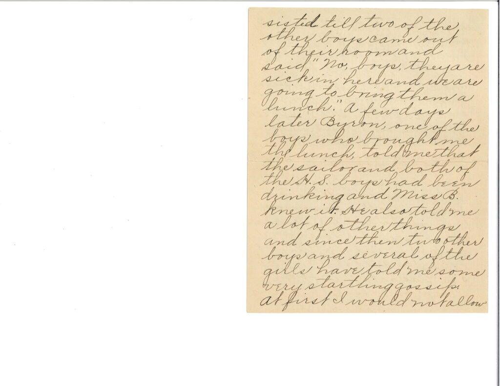 A close-up of a handwritten letter in cursive script on yellowed paper.